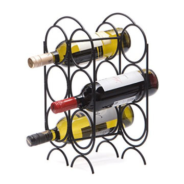 Home decor or restaurant use countertop wine bottle holder wine rack shelf